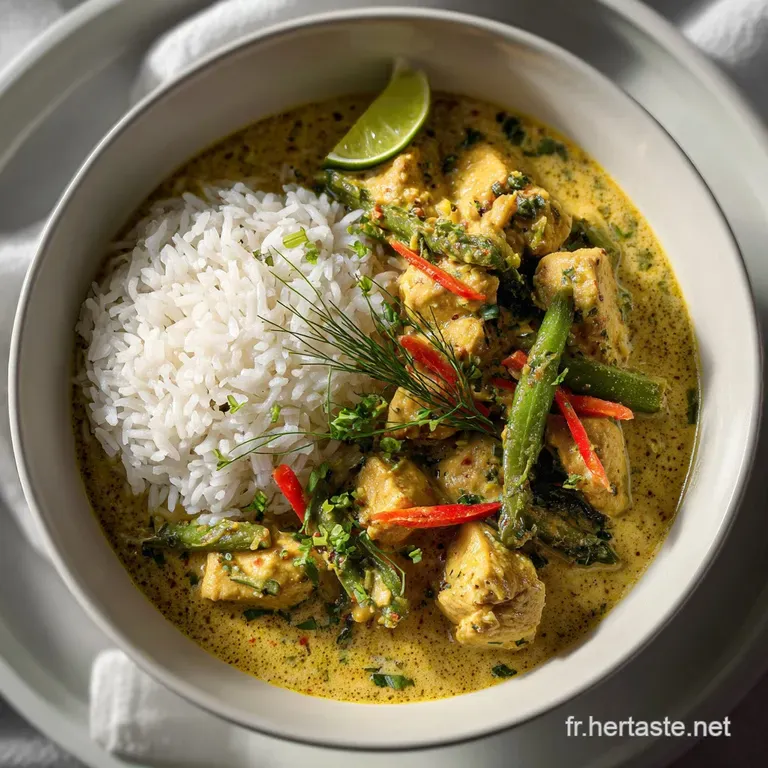 Recette Poulet Coco Curry: Velout&eacute; et Parfum&eacute;