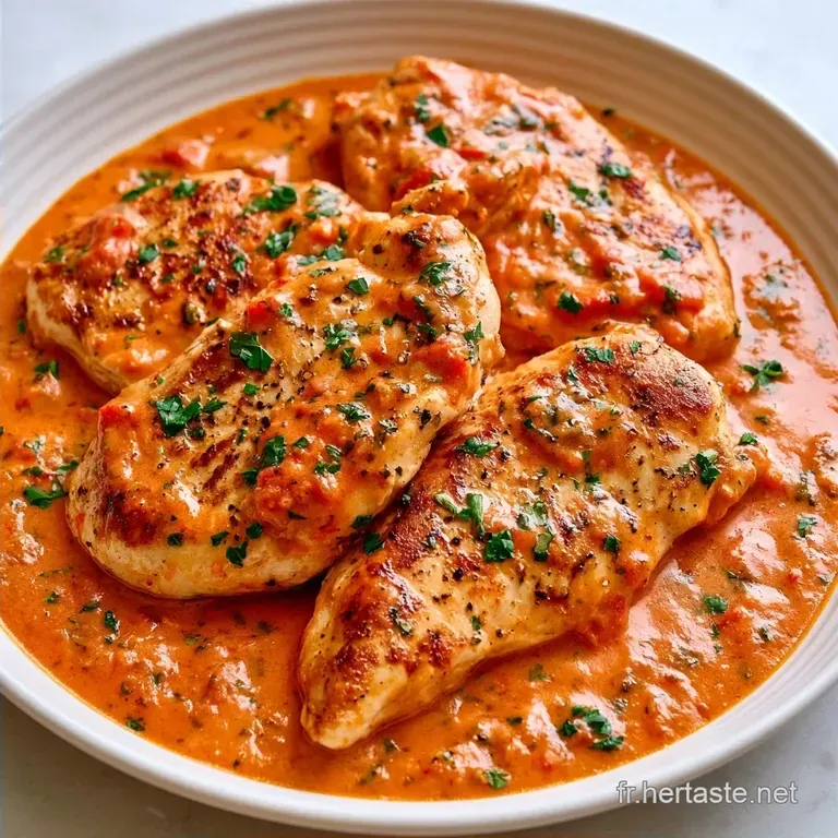 Poulet Sauce Tomate Cr&egrave;me en 35 Minutes