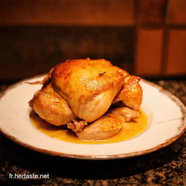 Poulet R&ocirc;ti Croustillant &Agrave; La Fran&ccedil;aise presentation