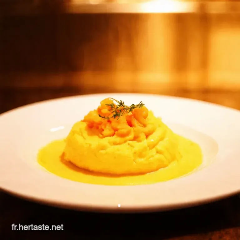 Pur&eacute;e De Lentilles Corail Cr&eacute;meuse Au Lait De Coco Et &Eacute;pices presentation