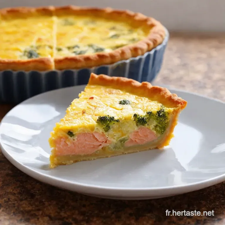 Quiche Saumon Brocolis presentation