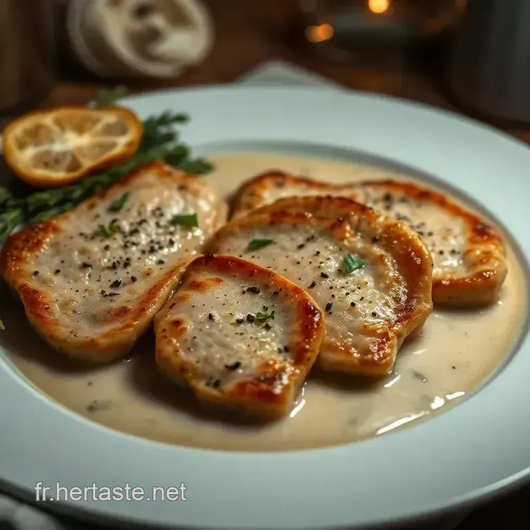 Recette Escalopes de Poulet &agrave; la Cr&egrave;me