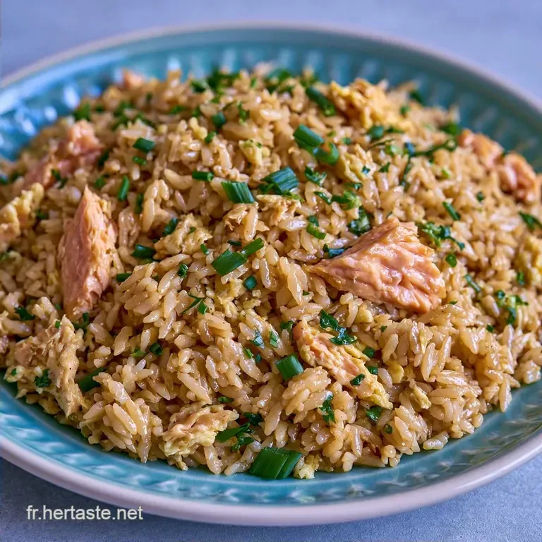 Riz Saut&eacute; Au Saumon Asiatique