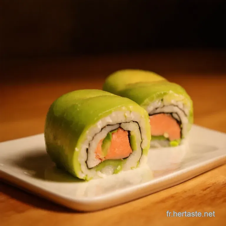 Rolls Fra&icirc;cheur Avocat Saumon presentation