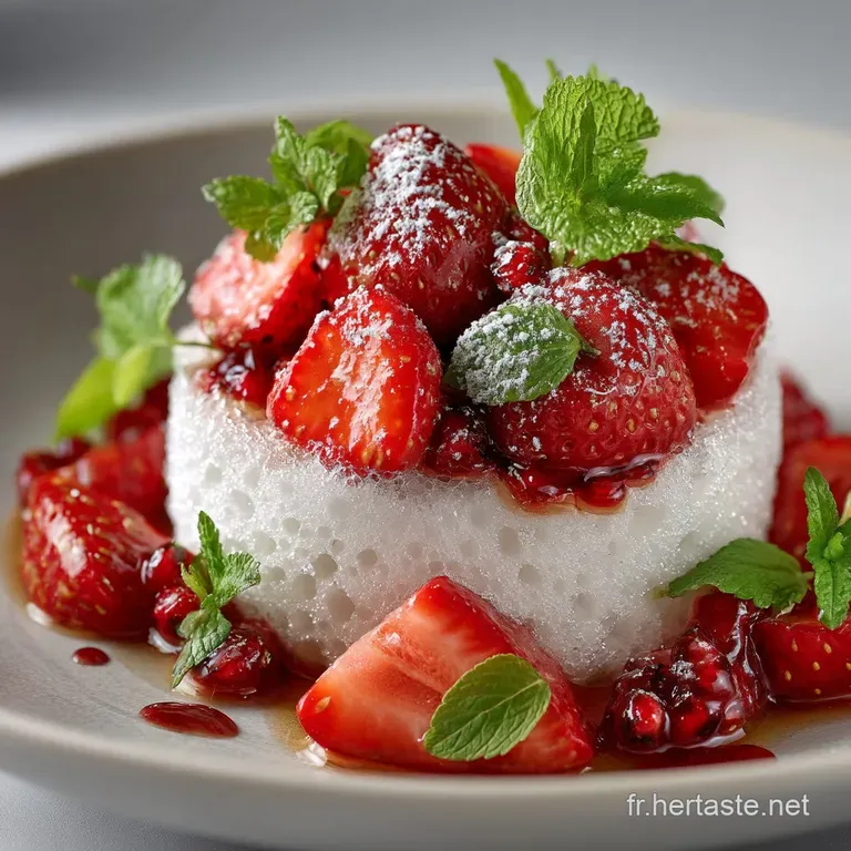 Sabayon L&eacute;ger Aux Fraises De Printemps : Le Nuage A&eacute;rien presentation