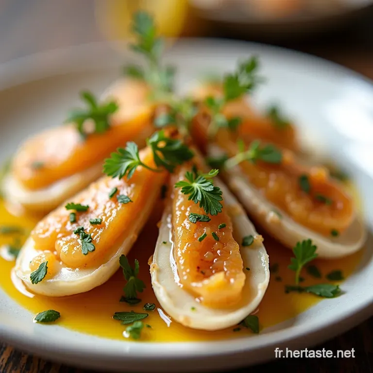 Joyaux de la Mer Noix de SaintJacques Dor&eacute;es Cr&eacute;m&eacute;es aux Agrumes et Fines Herbes