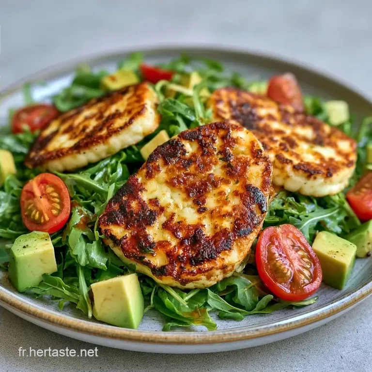 Salade au Halloumi Grill&eacute; et Avocat