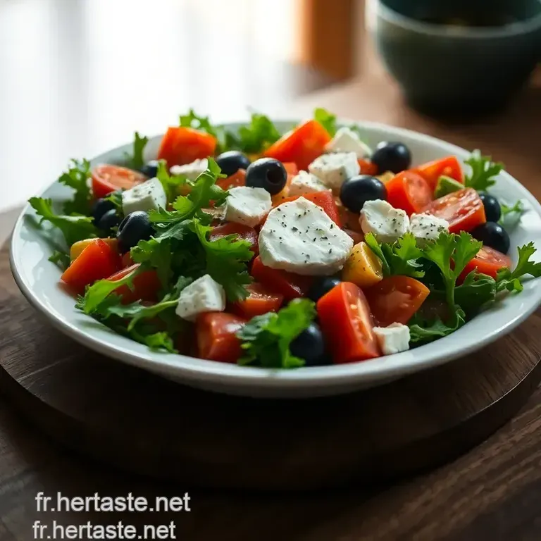 Salade Compos&eacute;e M&eacute;diterran&eacute;enne En Couleurs presentation