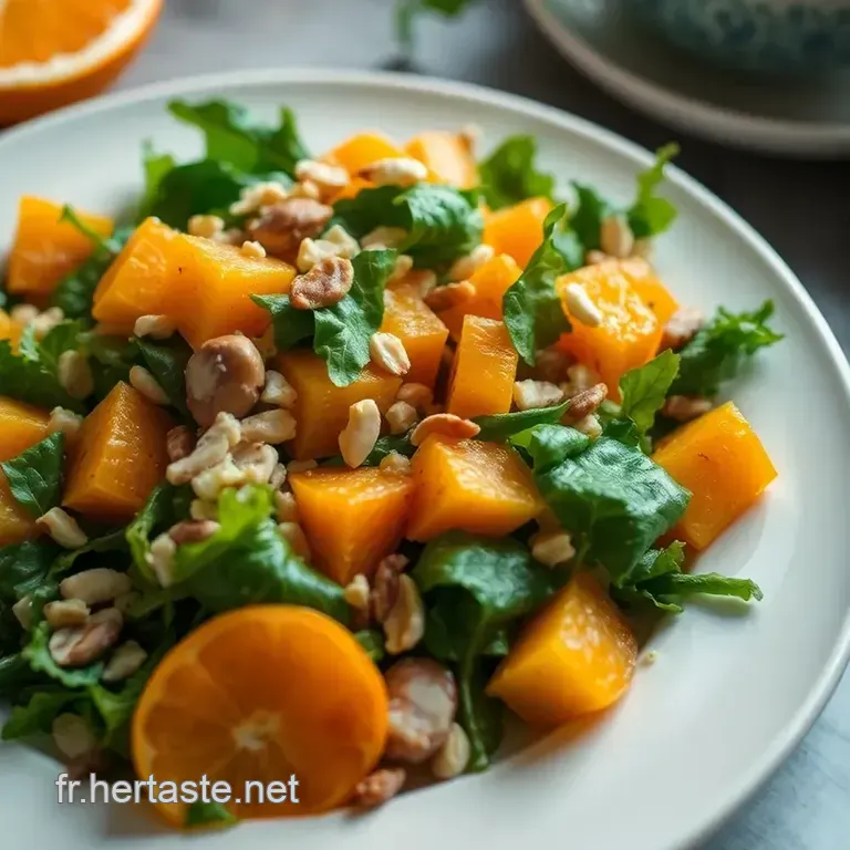 Salade De Feuilles De C&eacute;leri Aux Agrumes Et Noix presentation