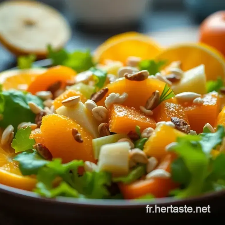 Salade de Feuilles de C&eacute;leri aux Agrumes et Noix