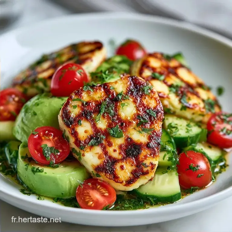 Salade D&eacute;t&eacute; Au Halloumi Et L&eacute;gumes Grill&eacute;s