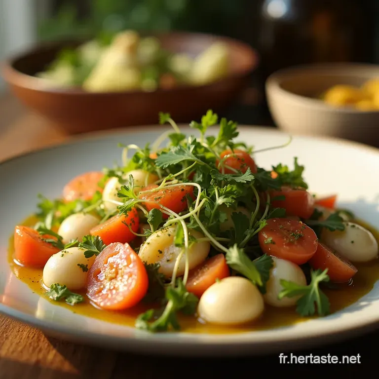 L&eacute;l&eacute;gance Marine Salade De Concombre Au Thon Vinaigrette Citronn&eacute;e Aux Fines Herbes presentation