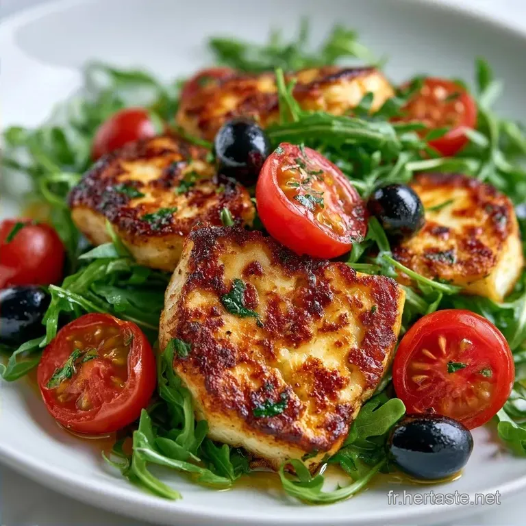 Salade Tomates Cerises Halloumi M&eacute;diterran&eacute;enne