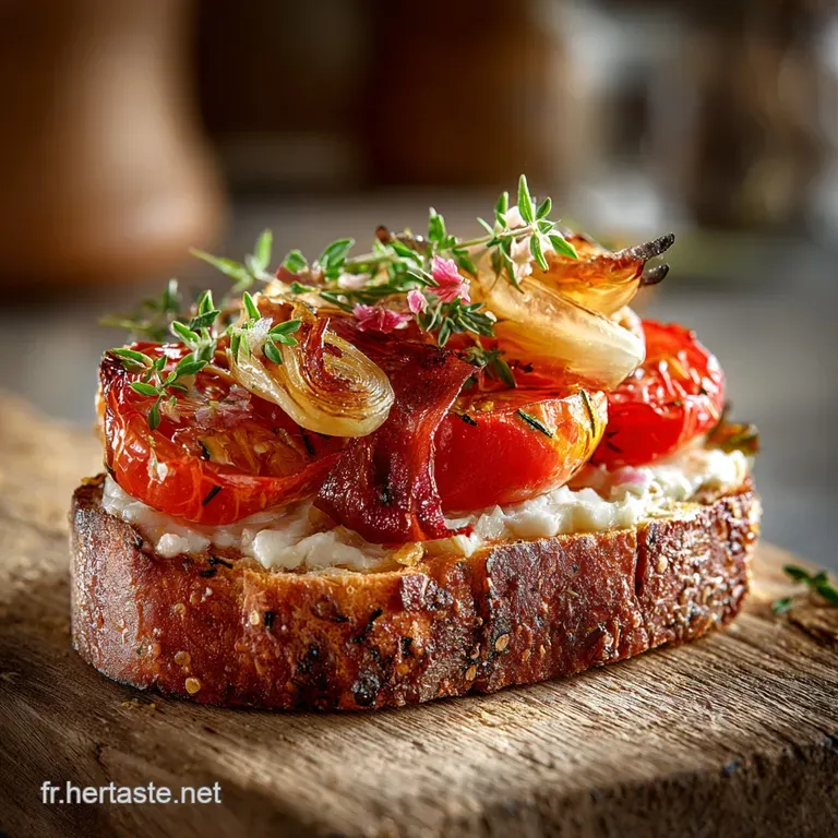 Sandwich Aux Tomates R&ocirc;ties Et Ail Confit Lessentiel De L&eacute;t&eacute; Gourmand presentation