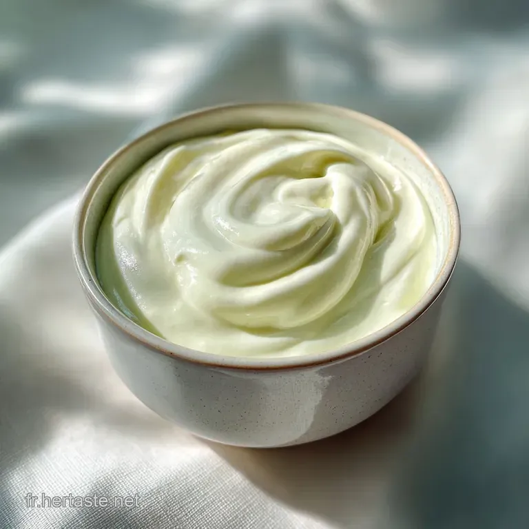 Creamy, light-yellow sauce cascading over ripe red tomatoes and verdant herbs. A simple, elegant, and inviting presentation.