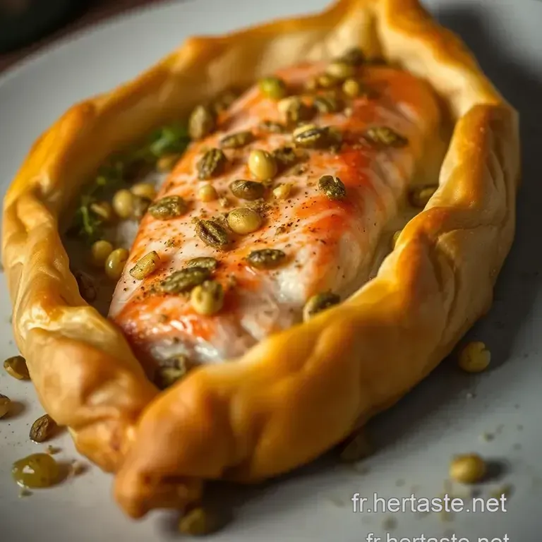 Saumon En Cro&ucirc;te De Pistache presentation