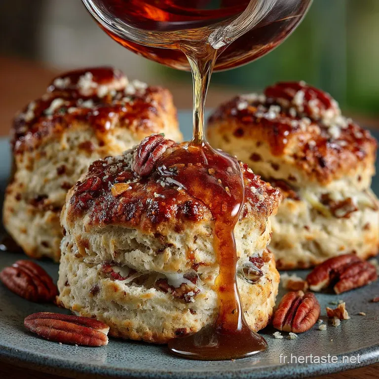 Les Scones De Lerable Tendret&eacute; Dor&eacute;e Et Notes Bois&eacute;es presentation
