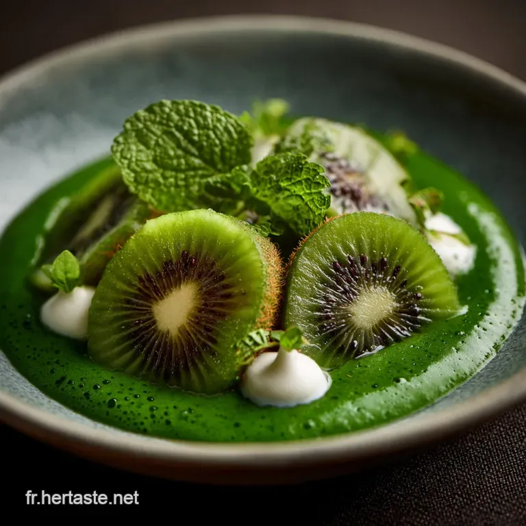 Smoothie Aux &Eacute;pinards Et Kiwis : L&eacute;meraude Vitamin&eacute;e presentation