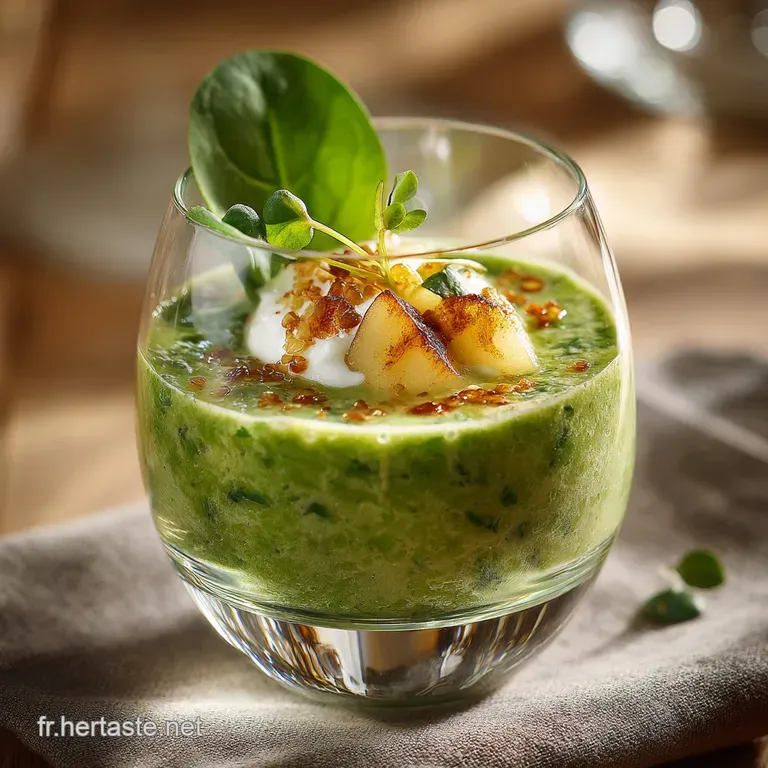 L&Eacute;meraude Matinale Smoothie Pomme Banane &Eacute;pinards Sans Go&ucirc;t Vert