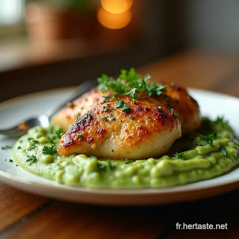 Supr&ecirc;mes De Poulet R&ocirc;tis Aux Herbes De Provence Et Sa Pur&eacute;e De C&eacute;lerirave Express presentation