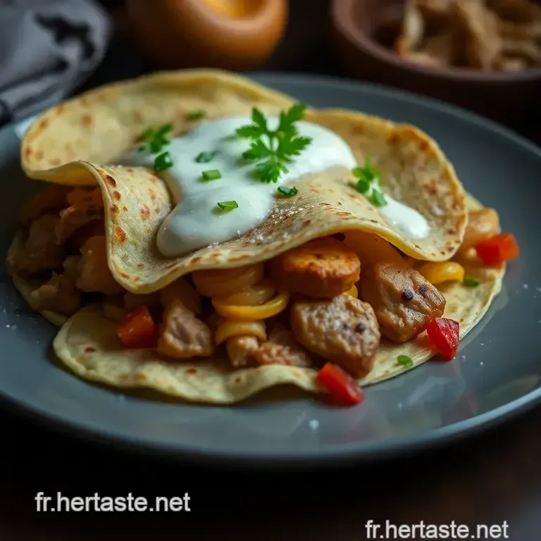 Tacos &Agrave; La Fran&ccedil;aise: D&eacute;licieuses Cr&ecirc;pes Garnies presentation