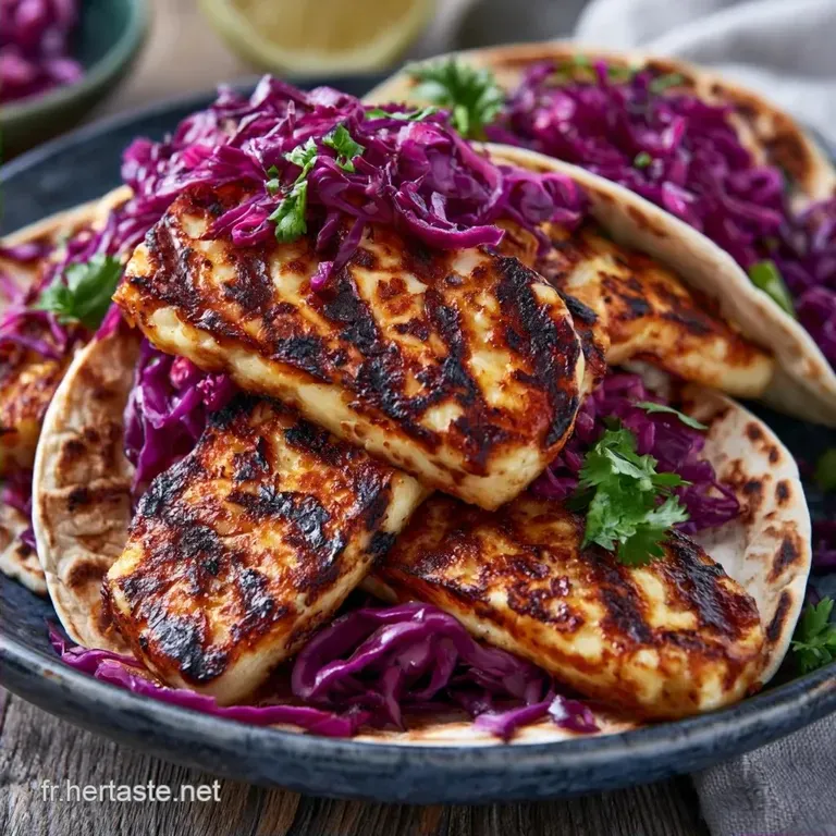 Tacos Au Halloumi Po&ecirc;l&eacute; au Miel et Paprika