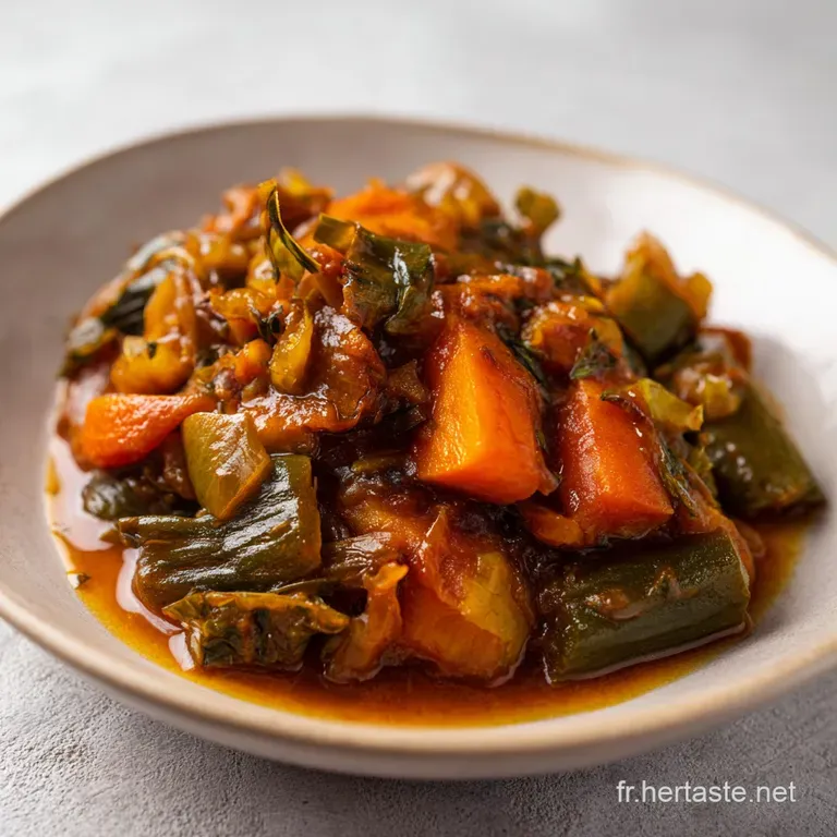L&eacute;gumes d'hiver glac&eacute;s et tendres, dispos&eacute;s avec soin dans une assiette blanche, parsem&eacute;s de coriandre fra&icirc;che verte.