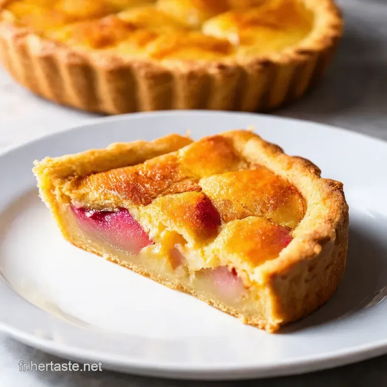 Tarte &Agrave; La Rhubarbe De Ma Grandm&egrave;re presentation
