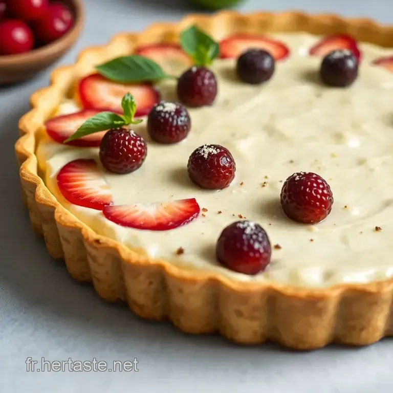 Tarte &Agrave; La Ricotta Et Aux Agrumes Fa&ccedil;on Italienne presentation