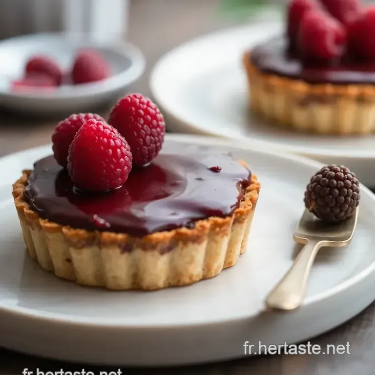 Tartelette Chocolat Framboise Un Baiser Gourmand presentation