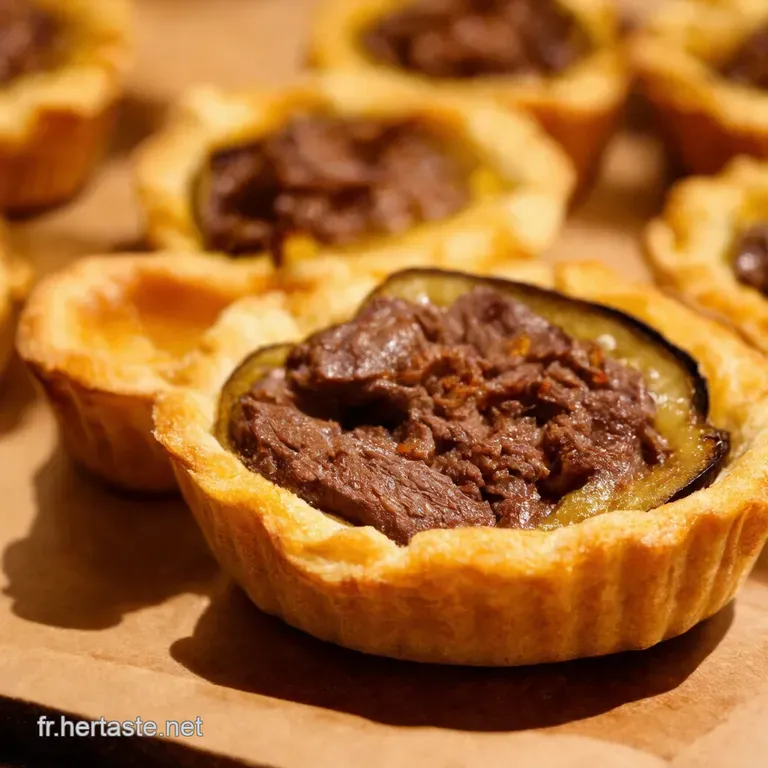Tartelettes Aubergine Et Boeuf Hach&eacute; presentation