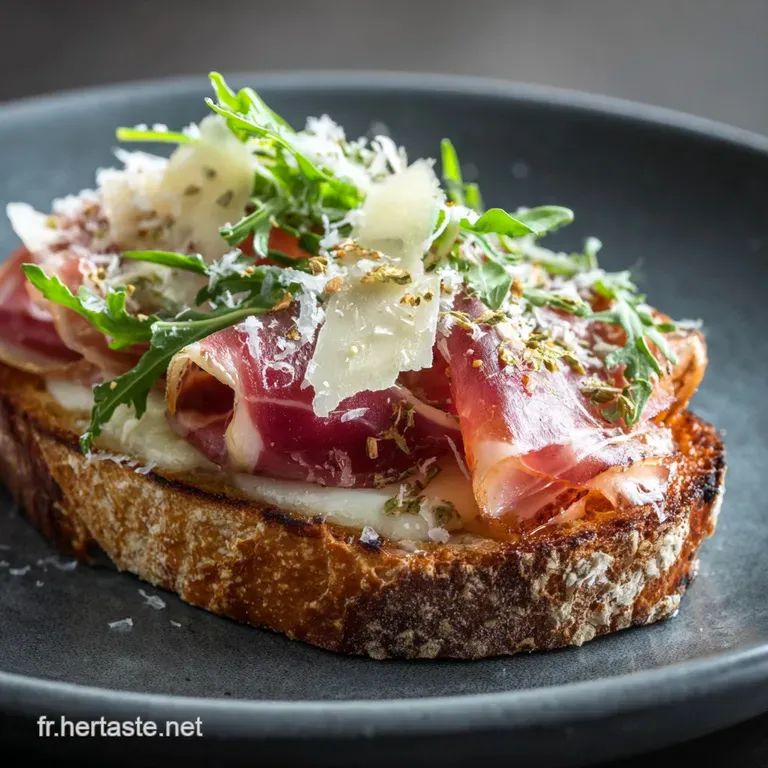 Tartine au jambon et Pecorino : lalliance parfaite pour un d&eacute;jeuner chic et rapide