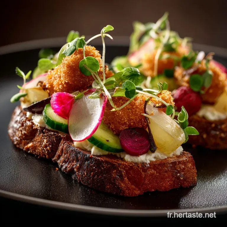 Tartine Aux L&eacute;gumes Et Nuggets La Version Bistrotchic Rapide Et Savoureuse presentation