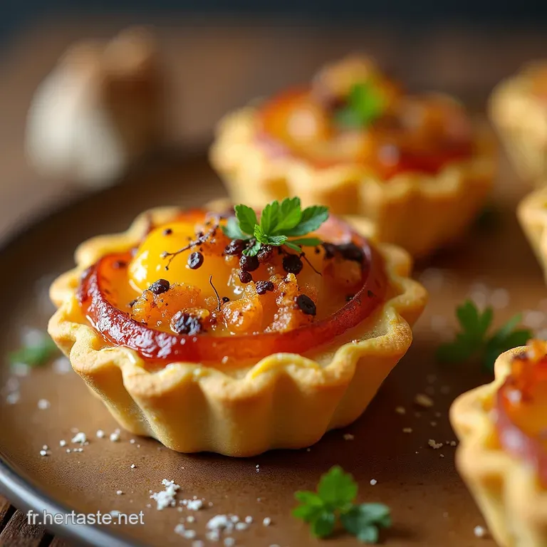 Mini Tartes Tatin C&oelig;ur de Savoie Pommes de Terre Lardons et Reblochon Croustillant