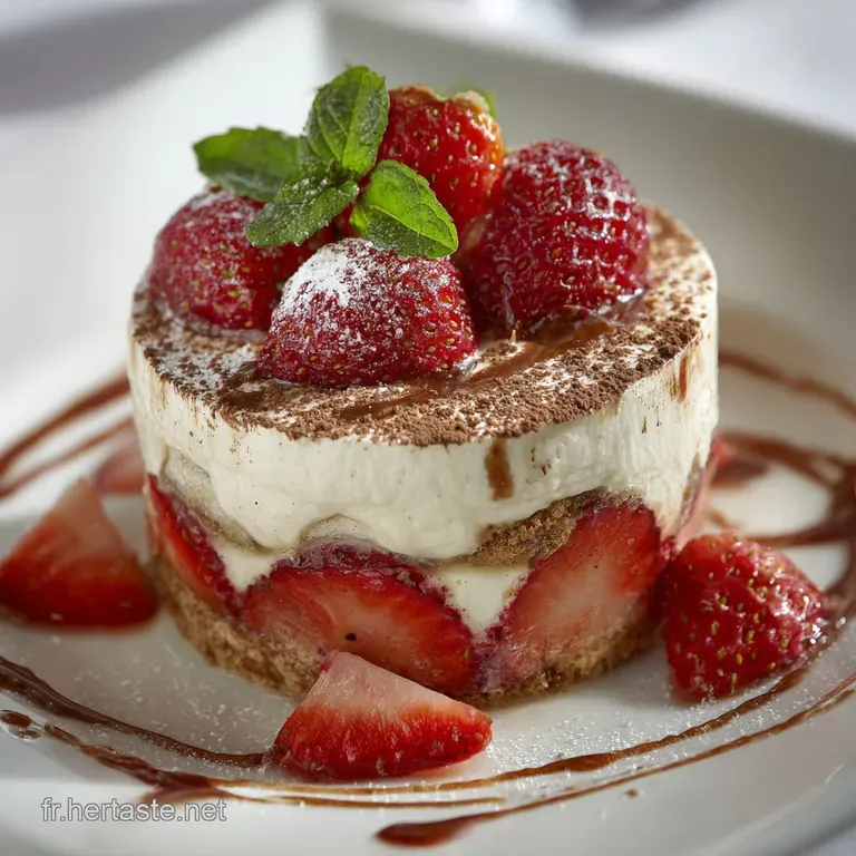 Tiramisu L&eacute;ger Aux Fraises La Meilleure Recette Tiramisu Estival presentation