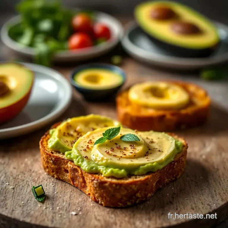 Toast Avocat Tropical: Mangue Citron Vert et Croquant de Pavot