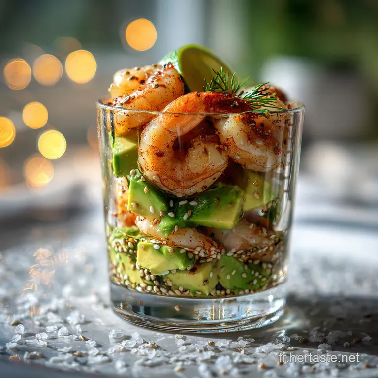 Verrine Avocat Crevette Festive
