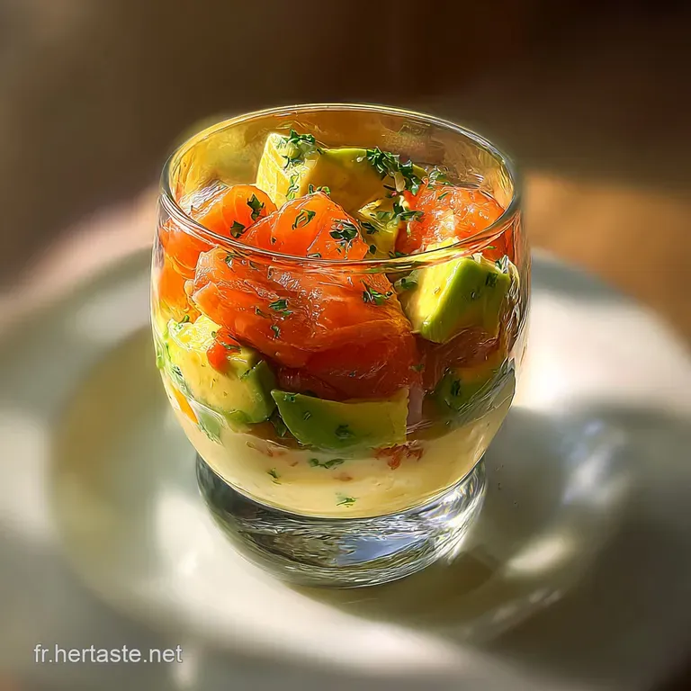 Verrine Avocat Saumon Fum&eacute;