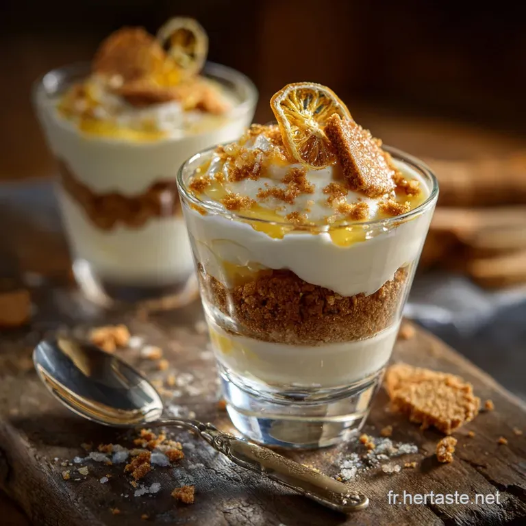 L&Eacute;claircie de Flandre Verrines Citron Mascarpone et Croustillant Sp&eacute;culoos