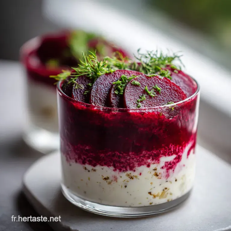 Verrines Betterave Fromage Frais et Miel