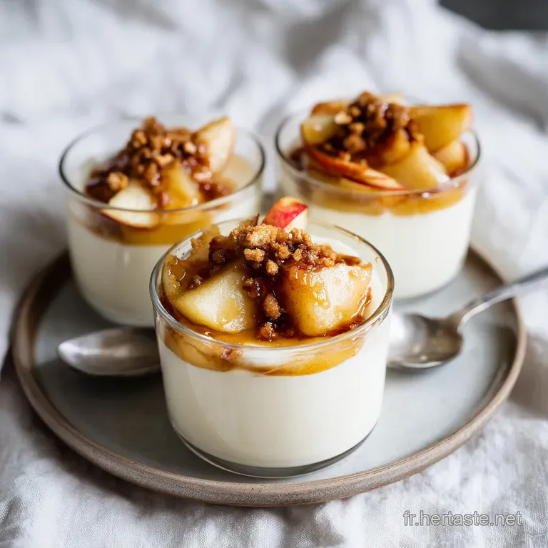 Verrines Fromage Blanc et Pommes Caram&eacute;lis&eacute;es