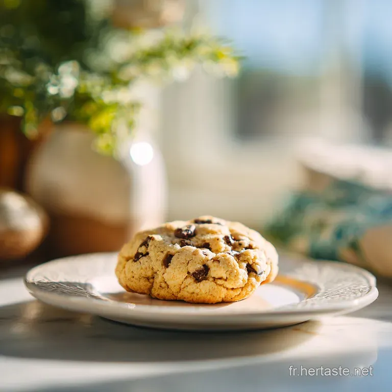 Warm cookies stacked invitingly on a rustic wooden board, dusted with powdered sugar.