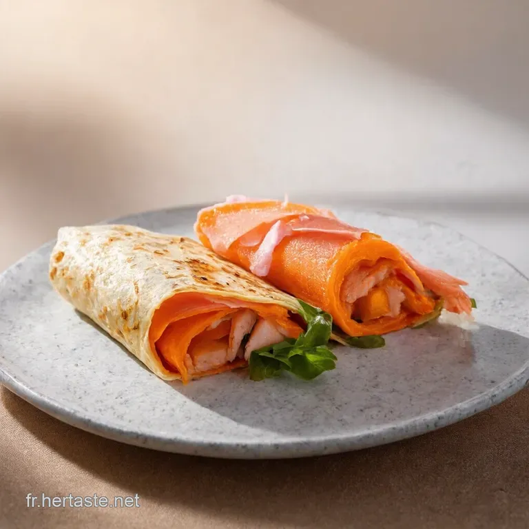 Recette Simple et Rapide Wrap Saumon Fumé Carottes Fraîches