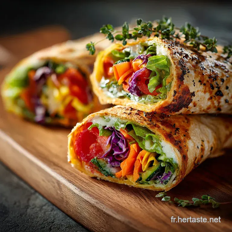 Wrap v&eacute;g&eacute;tarien aux l&eacute;gumes : le r&eacute;gal m&eacute;diterran&eacute;en express